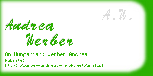 andrea werber business card